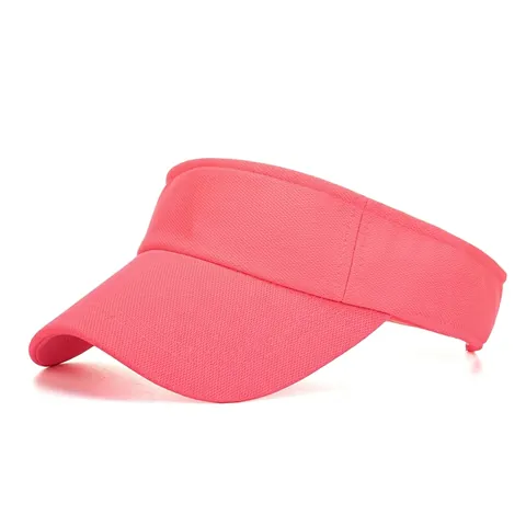 Women Men Summer Empty Top Sun Visor Hat Breathable Polyester Mesh Outdoor Sports Tennis Golf Adjustable Candy Neon Color Cap