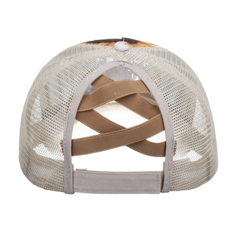 Berretto da Baseball con Stampa Girasole Donna Foro per Coda di Cavallo Cappello Trucker Traspirante Regolabile Cappello da Sole