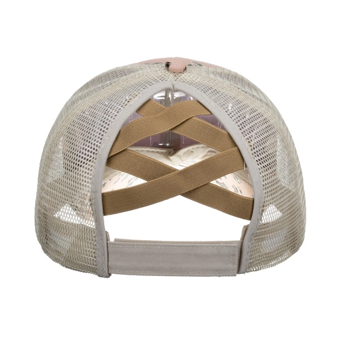 Cappellino da Baseball con Stampa Leopardata Donna Foro per Coda di Cavallo Rete Traspirante Regolabile Cappello da Sole Incrociato