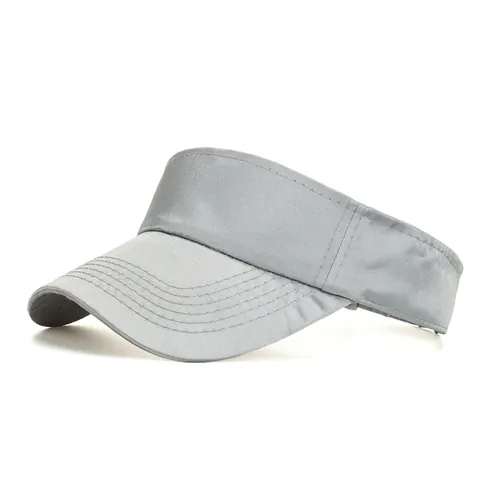 Women Men Adjustable Sport Sun Visor Hat Satin-Look Polyester Empty Top Hat For Outdoor Golf Running Tennis UV Protection