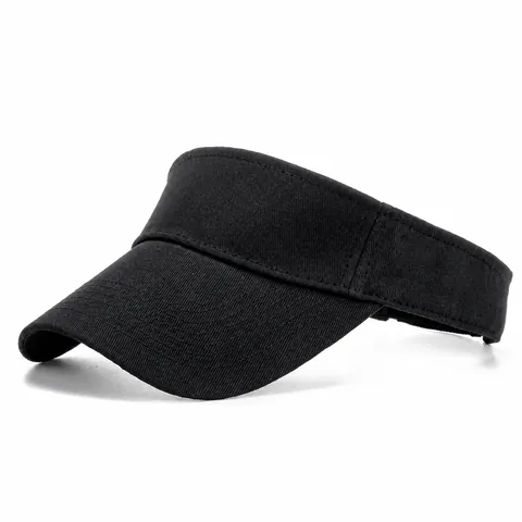 Visera de Sol de Algodón para Hombre Mujer Color de Caramelo Gorra Ajustable Sin Copa Deportes al Aire Libre Tenis Golf