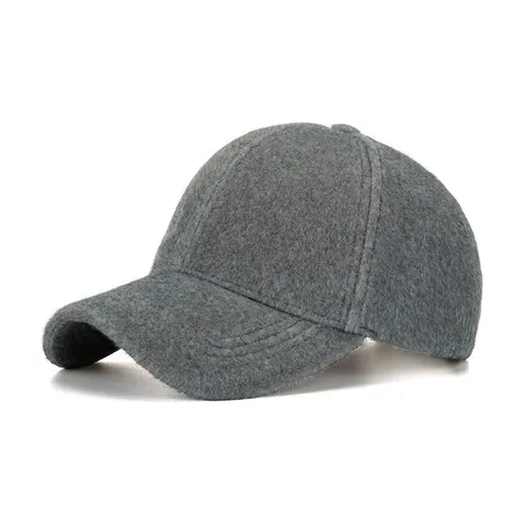 Berretto da Baseball in Finta Pelliccia di Visone Donna Cappello Invernale Caldo Ispessito Regolabile Tinta Unita Moda Casual