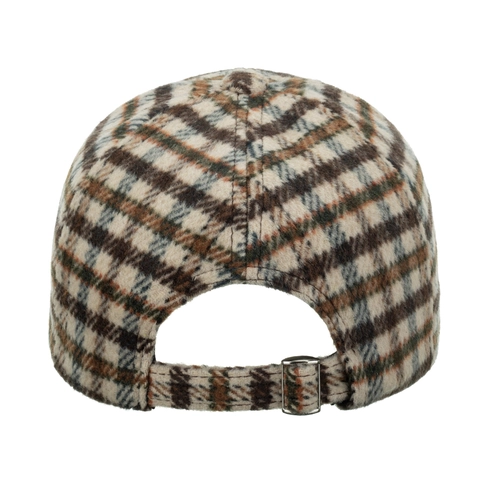 Winter Warm Plaid Baseball Cap For Women Men Thickened Polyester Tweed Adjustable Tongue Hat Outdoor Vintage Sun Hat