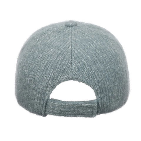 Knitted Baseball Cap With Silver Thread Thickened Warm Autumn Winter Fashion Outdoor Curved Brim Adjustable Hat For Women
