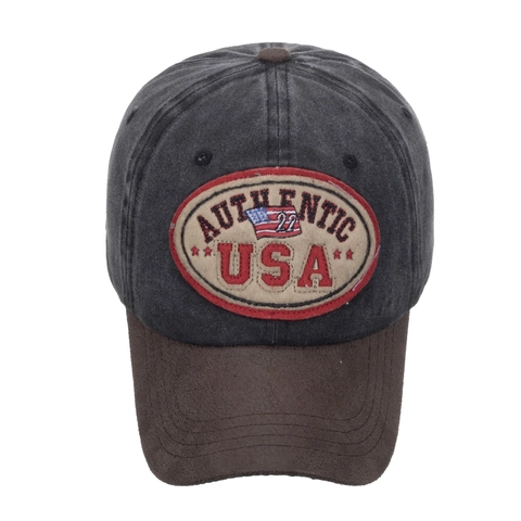 Retro Washed Cotton Baseball Cap USA Patch Embroidery Contrast Color Distressed Dad Hat For Men Women Outdoor Fashion
