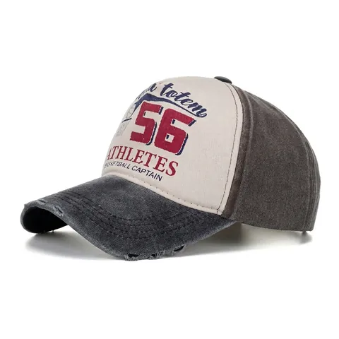 Berretto da Baseball in Cotone Lavato Vintage per Uomo Donna Cappello Snapback Patchwork Invecchiato Retro Sportivo Parasole