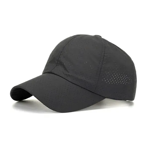 Polyester Quick Drying Breathable Baseball Cap For Men Women Adjustable Solid Color Sport Outdoor Sun Protection Hat