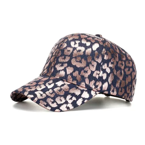 Dames Fashion Met Luipaardprint Honkbalpet Polyester Bronzing Verstelbare Outdoor Streetwear Dierenpatroon Hoed