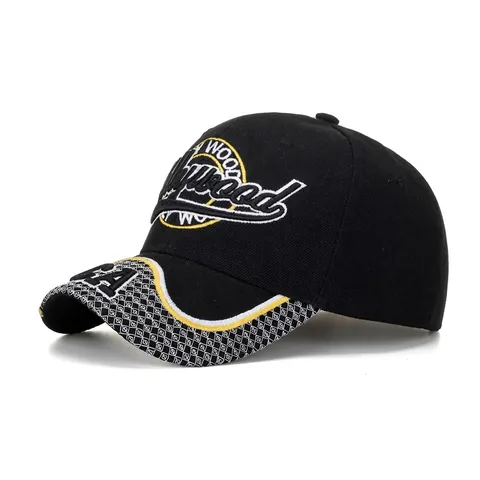 Berretto da Baseball con Ricamo Lettere Hollywood CA Protezione Solare Traspirante Regolabile Moda Streetwear Cappello per Uomo Donna