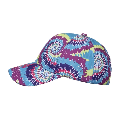 Trendy Multicolor Tie Dye Baseball Cap Spiral Graffiti Pattern Adjustable Sun Protection Hat For Men Women Outdoor Daily