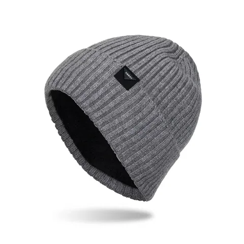 Warm Winter Knit Beanie Hat For Men Women Thick Fleece Lined Ribbed Cuffed Skull Cap Acrylic Soft Elastic Outdoor Winter Hat