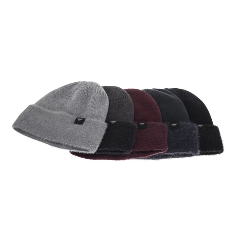 Berretto Invernale In Maglia Per Uomo Spesso Foderato In Pile Caldo Skull Cap Stile Coreano Berretto In Acrilico Per Esterno