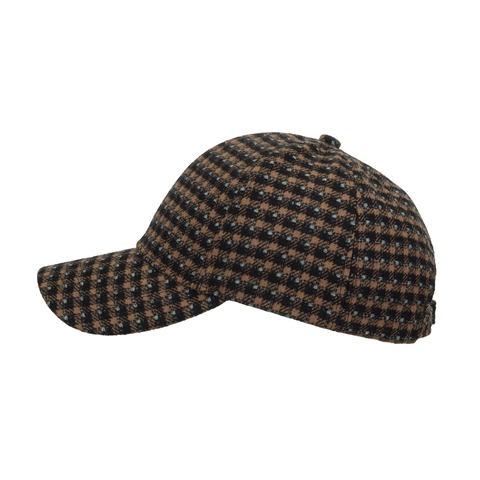 Berretto da Baseball Vintage a Quadri Pied de Poule per Uomo Donna Protezione Solare Regolabile All'aperto Casual Cappello Snapback Poliestere