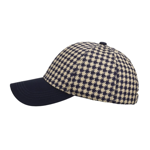 Gorra de Béisbol de Poliéster Vintage Pata de Gallo para Mujeres Hombres Ajustable Bloque de Color Sombrero de Sol Casual Exterior