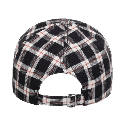 Polyester Classic Plaid Baseball Cap Adjustable British Style Printed Sun Protection Curved Brim Trucker Hat For Men Women