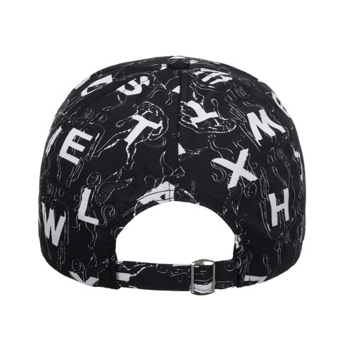 Street Style All-over Letter Print Baseball Cap For Women Men Polyester Curved Brim Sun Protection Outdoor Fashion Hip Hop Adjustable Hat