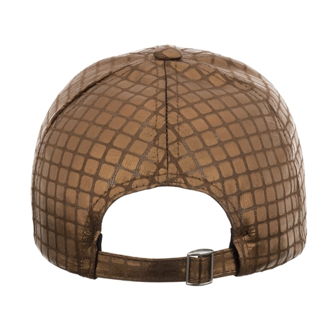 Metallischer Glanz Karierte Gitter Baseballkappe Für Damen Herren Modische Polyester Sonnenschutz Verstellbare Kappe Trucker Hat