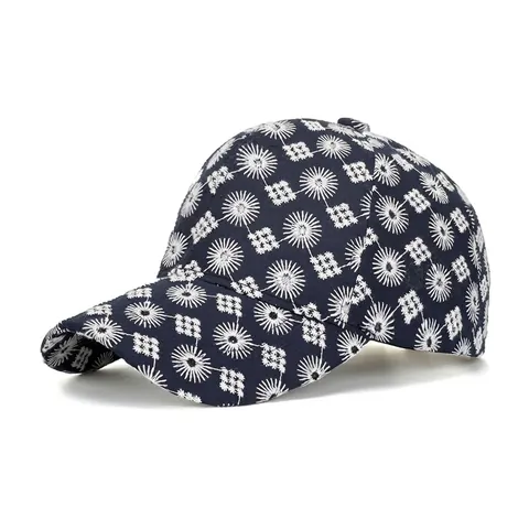 Cappellino da Baseball con Stampa Floreale per Uomo Donna Poliestere Protezione Solare Outdoor Snapback Blu Notte Nero Fantasia Sportivo