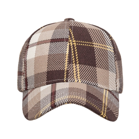 British Style Plaid Baseball Cap For Men Women Fashion Outdoor Sun Protection Checkered Adjustable Duck Tongue Hat