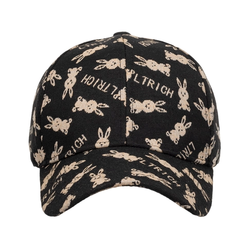 Mode Hase Buchstabe Bedruckt Baseballkappe Für Damen Herren Polyester Verstellbar Sonnenschutz Gebogene Krempe Lässig Hut