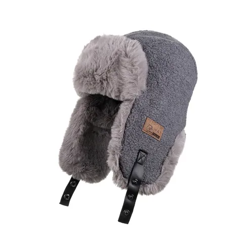 Winter Trapper Hat For Men Women Cotton Acrylic Warm Pilot Cap With Faux Fur Lined Ear Flaps Windproof Cold Protection Ushanka Hat