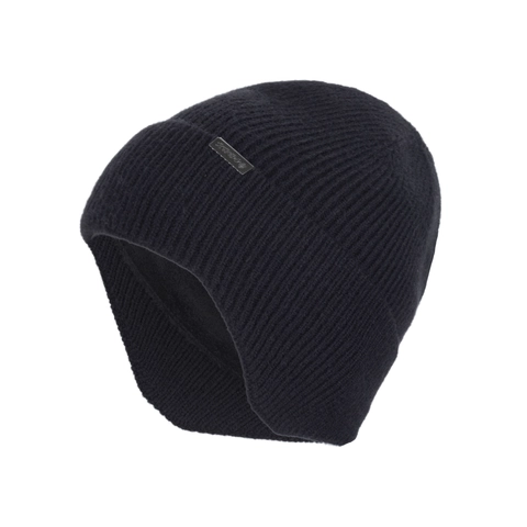 Men Women Winter Warm Knit Beanie Hat Scarf Set Thick Fleece Lined Earflap Cap Solid Ribbed Outdoor Skiing Neck Warmer