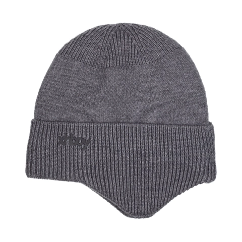 Winter Warm Knitted Earflap Beanie For Men Fleece Lined Thick Acrylic Polyester Blend Ribbed Outdoor Ear Protection Knit Hat