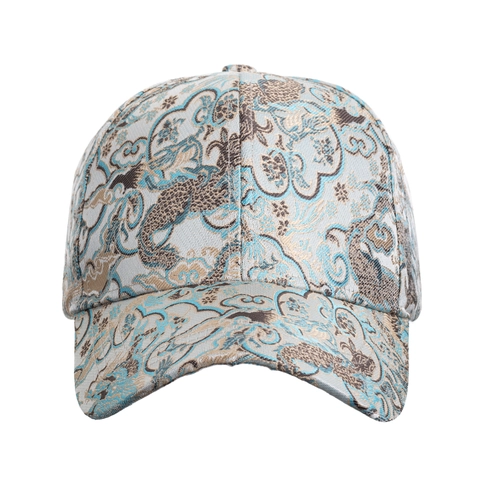 Cappellino da Baseball Jacquard Etnico Vintage Motivo Totem Cappello Parasole in Poliestere Fibbia in Metallo Regolabile