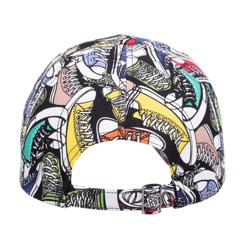 Berretto da Baseball con Stampa Graffiti di Sneaker per Uomo Donna Regolabile in Poliestere Protezione Solare Cappello