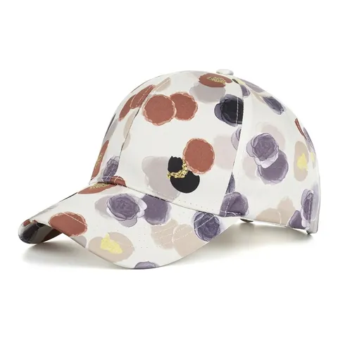 Women Floral Print Baseball Cap Adjustable Polyester Sun Hat Curved Brim Artistic Pattern Casual Outdoor Beach Hat