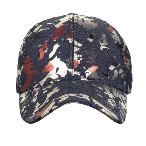 Trendige Reflektierende Graffiti Camouflage Baseballkappe Metallfoliendruck Verstellbar Sonnenschutz Hip Hop Outdoor Snapback Hut
