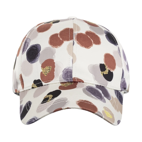 Women Floral Print Baseball Cap Adjustable Polyester Sun Hat Curved Brim Artistic Pattern Casual Outdoor Beach Hat