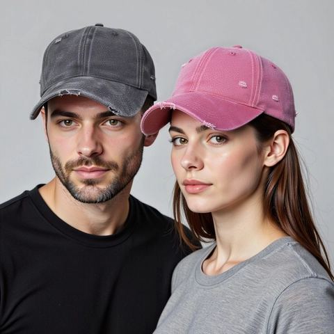 Vintage Washed Distressed Baseball Kappe Für Herren Damen Verstellbar Baumwolle Zerrissene Kante Mode Retro Lässiger Sonnenhut Outdoor