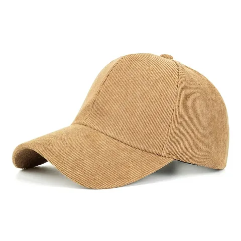 Cappellino da Baseball in Velluto a Coste Vintage per Donna Uomo Tinta Unita Caldo Invernale Cappello Regolabile a Righe Sottili Sport