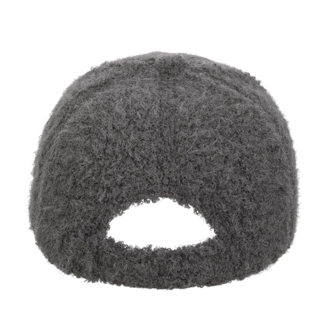 Gorra de Béisbol de Peluche de Invierno de Moda Coreana para Mujer Cálido Suave Poliéster Piel Sintética Color Sólido Minimalista Ajustable al Aire Libre