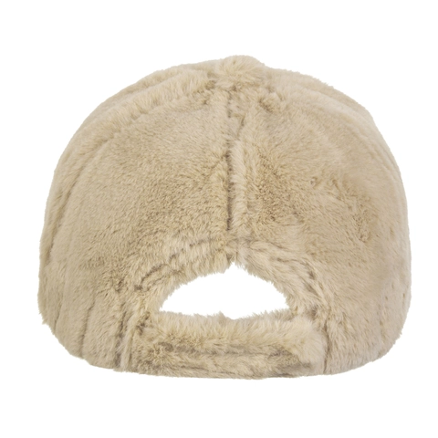 Gorra de Béisbol de Piel Sintética Cálida de Invierno para Mujer Gorro de Felpa de Color Sólido Con Decoración de Letra C Metálica Gorra Snapback Ajustable para Exteriores