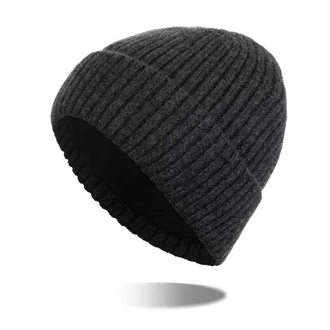 Winter Wool Beanie Hat For Men Women Fleece Lined Thick Ribbed Knit Warm Skull Cap Outdoor Cycling Skiing Cold Weather