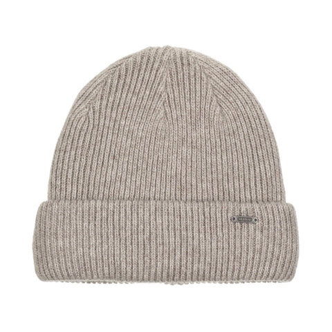 Winter Warm Wool Blend Knitted Beanie For Men Women With Fleece Lining Ribbed Solid Color Metal Badge Outdoor Cold Hat