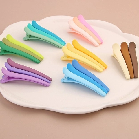 Plastic Matte Duckbill Hair Clips Set For Women Minimalist Streamlined Alligator Hairpins For Makeup Hair Styling Daily Accessories