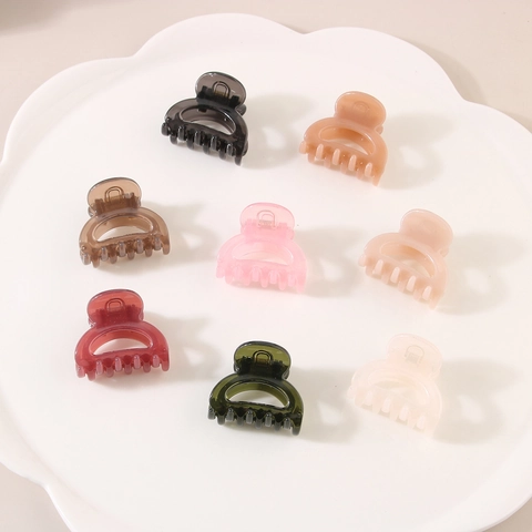 Fermaglio a Granchio Piccolo per Donna Colore Gelatina Plastica PS Trasparente Clip a Squalo Minimalista per Accessori Capelli