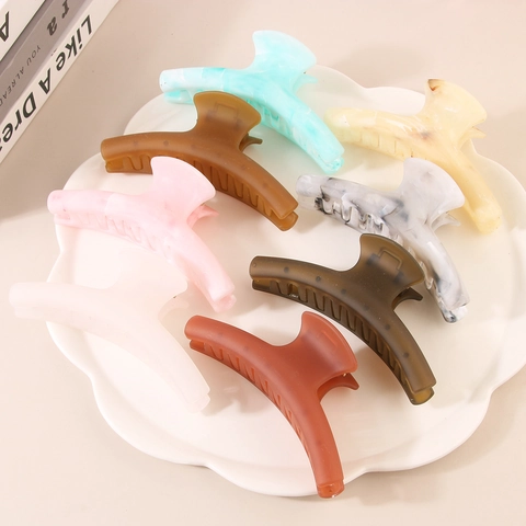 Grande Pinza per Capelli in Acrilico Elegante Motivo Marmorizzato Clip Squalo Opaca per Capelli Folti Accessori Gioielli