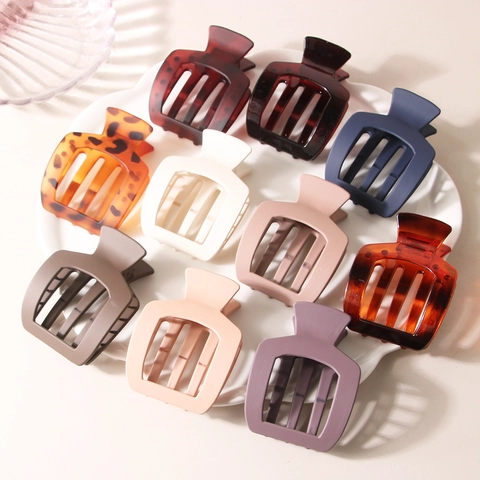 Damen Trapez Matt PC Haarklammer Geometrisch Hohl Haargreifer INS Stil Minimalistisch Haarschmuck Für Dickes Dünnes Haar