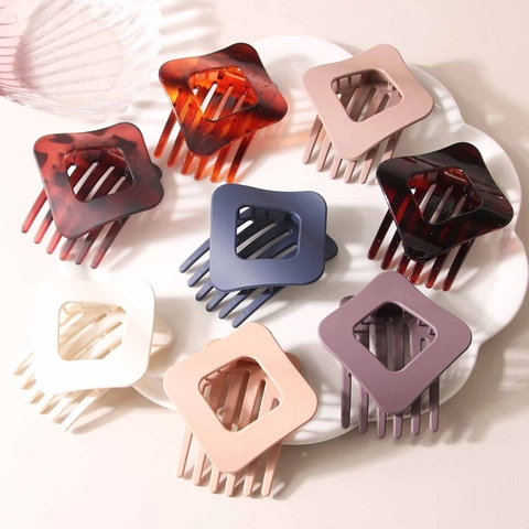 Geometrische Rhombus Hohl Haarklammer Für Damen Matt PC Elegant Große Haarkralle Einfache Mode Styling Haarschmuck