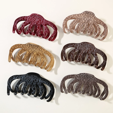 Grandi Mollette per Capelli Floccate per Donna Forma di Zucca Antiscivolo Artigli per Capelli a Polpo Accessori per Acconciature