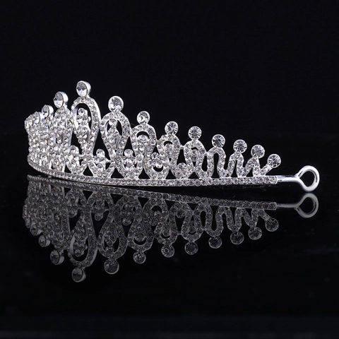 Eleganter Haarschmuck Im Koreanischen Stil Silberne Legierung Strass Braut Tiara Krone Für Damen Hochzeit Party