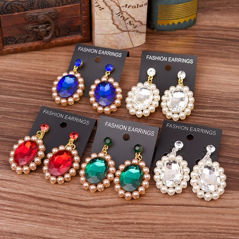 Joyería De Corona Y Pendientes De Novia Vintage Barroca Aleación Strass Perla Artificial Boda Corona Pendientes Joyería Para Mujer Novia