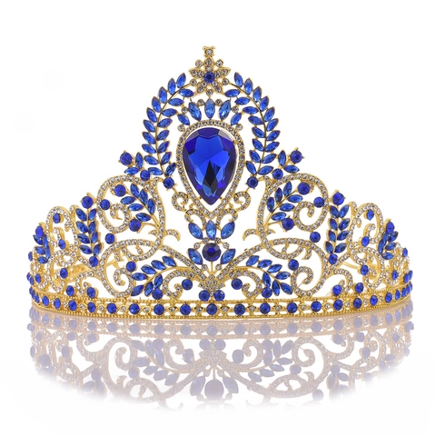Corona Da Sposa Barocca Vintage Lussuosa In Lega Oro Argento Con Strass E Cristalli Per Matrimonio Banchetto Festa Gioielli Da Donna