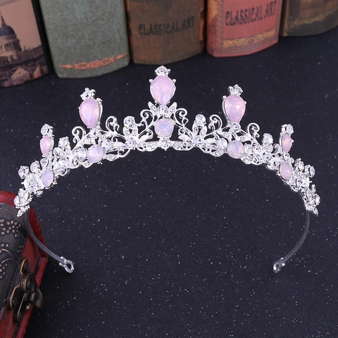 Barock Luxus Legierung Kristall Strass Brautkrone Tiara Für Hochzeit Bankett Party Zeremonie Damen Haarschmuck Kopfschmuck