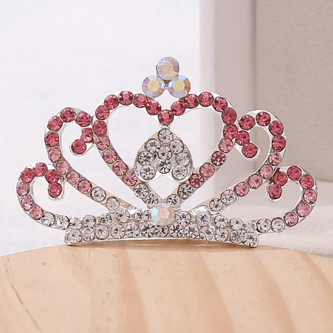 Pettine per Capelli a Corona con Strass da Principessa per Bambini Tiara in Cristallo per Feste Compleanno Matrimonio