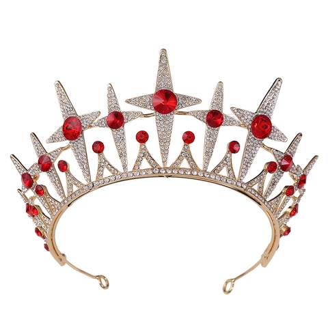 Eleganter Koreanischer Stil Stern Brautkrone Legierung Strass Kristall Hochzeit Haarschmuck Luxuriöse Königin Party Kopfschmuck Damen